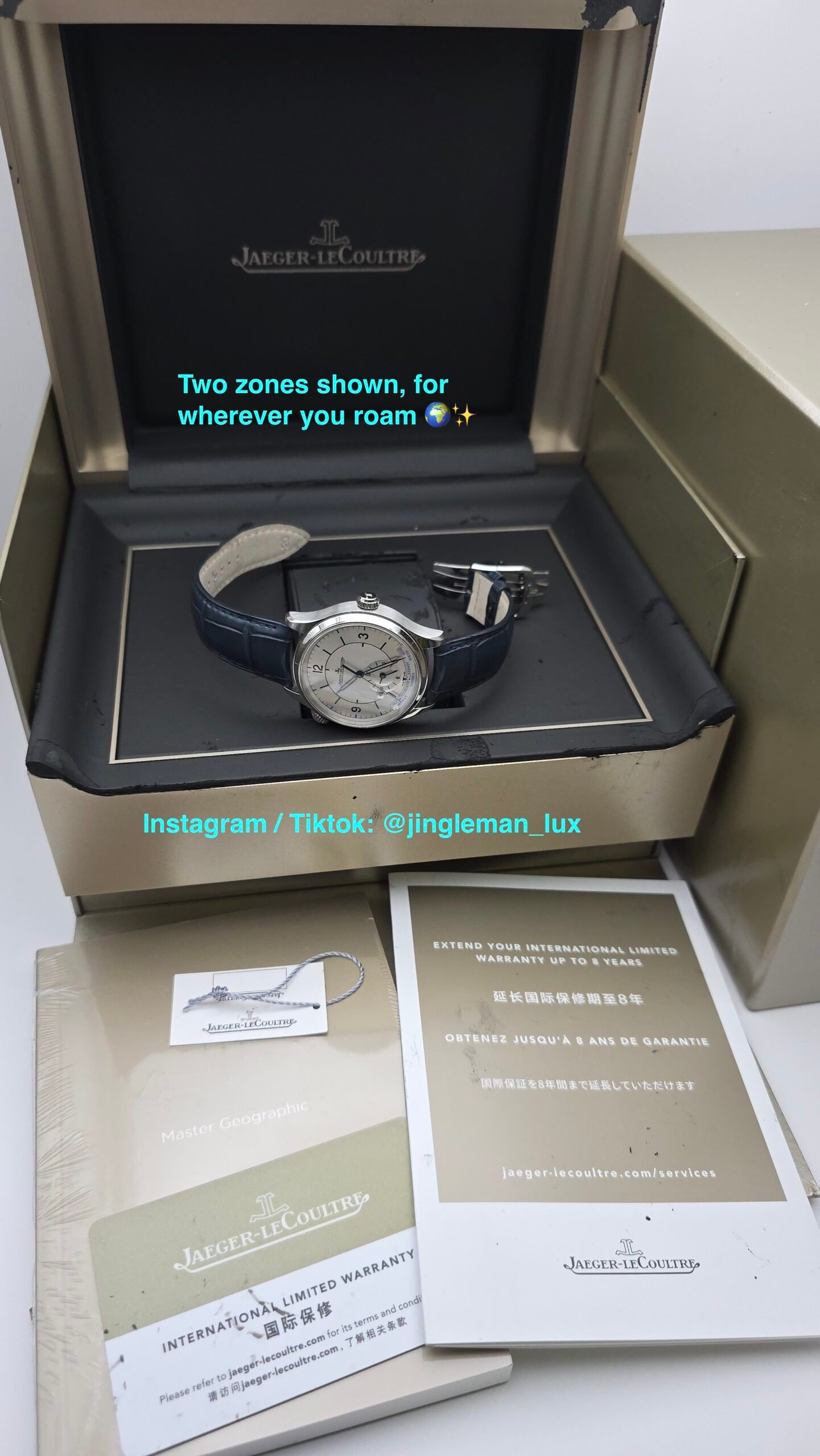 Jaeger LeCoultre JLC Master Geographic Q1428530 White 39mm Stainless Steel - Image 9