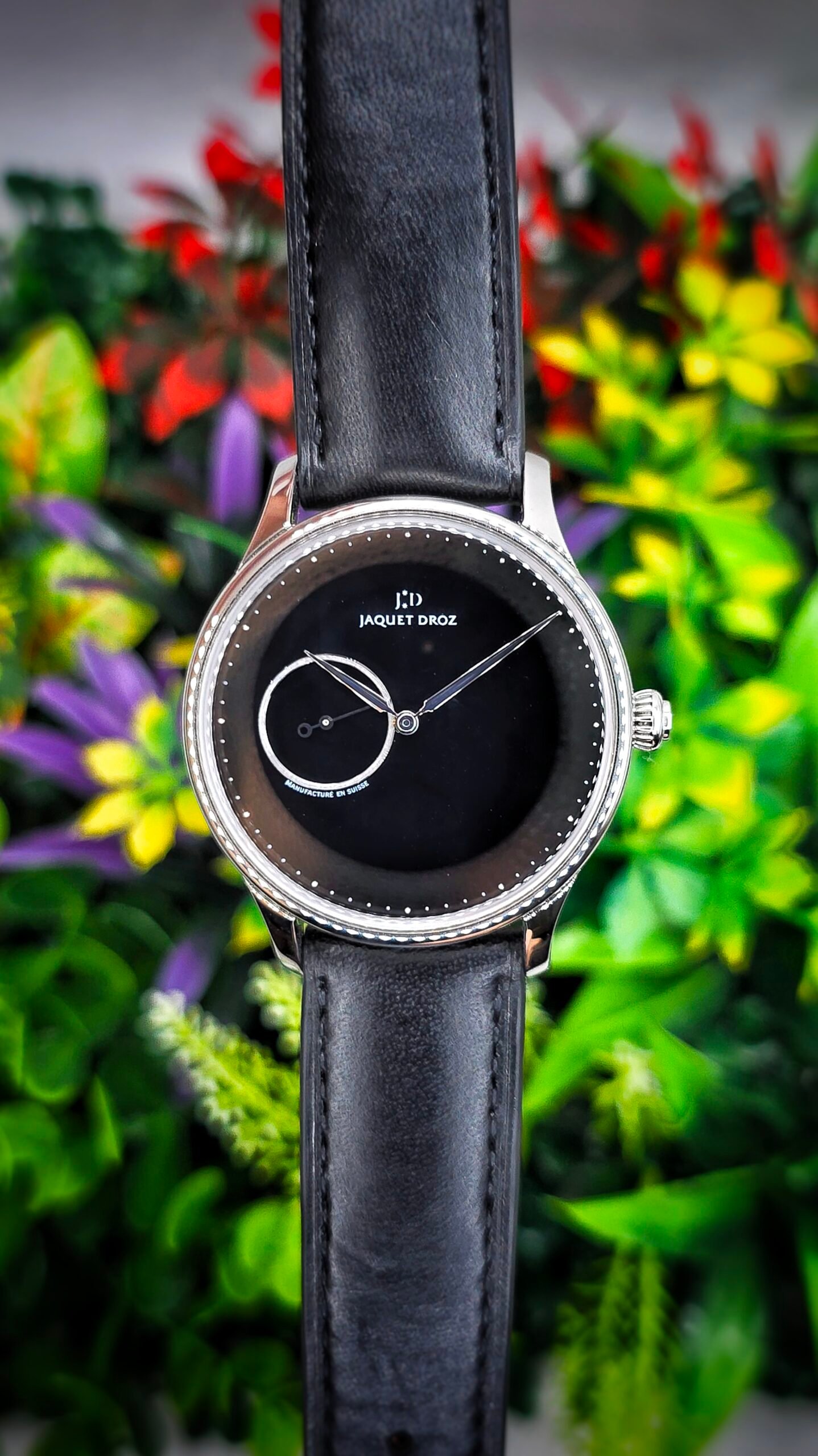 Jaquet Droz Astrale Grande Heure Minute Onyx J017030201 43mm Stainless Steel Black Full Set - Image 1