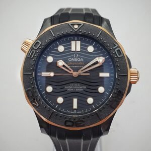Omega Seamaster Diver 300M 210.62.44.20.01.001 Black 44mm Ceramic Sedna Gold Full Set MSRP 19K - Image 1
