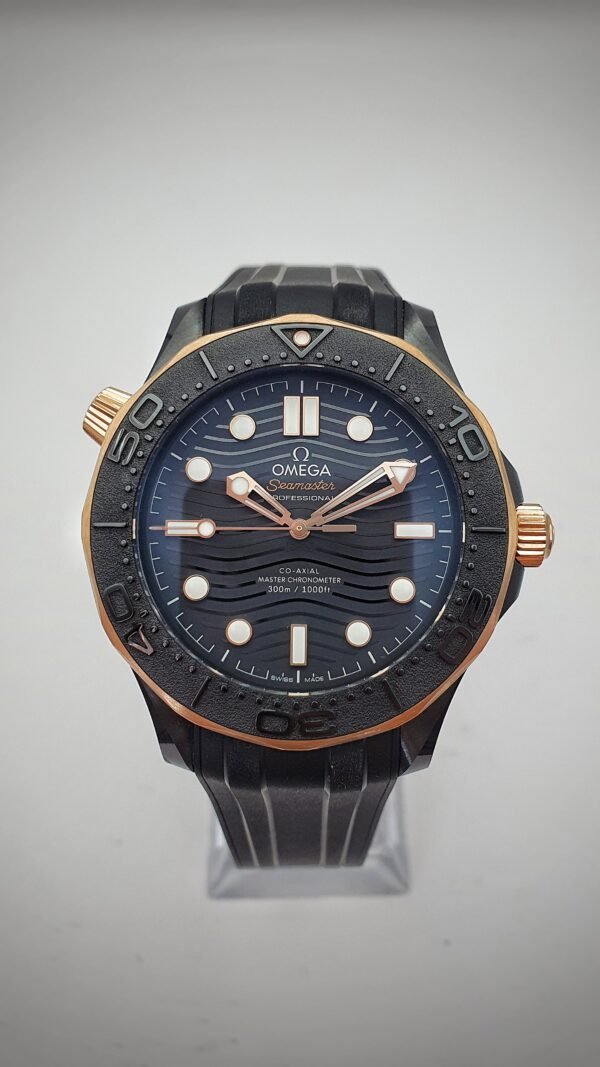 Omega Seamaster Diver 300M 210.62.44.20.01.001 Black 44mm Ceramic Sedna Gold Full Set MSRP 19K