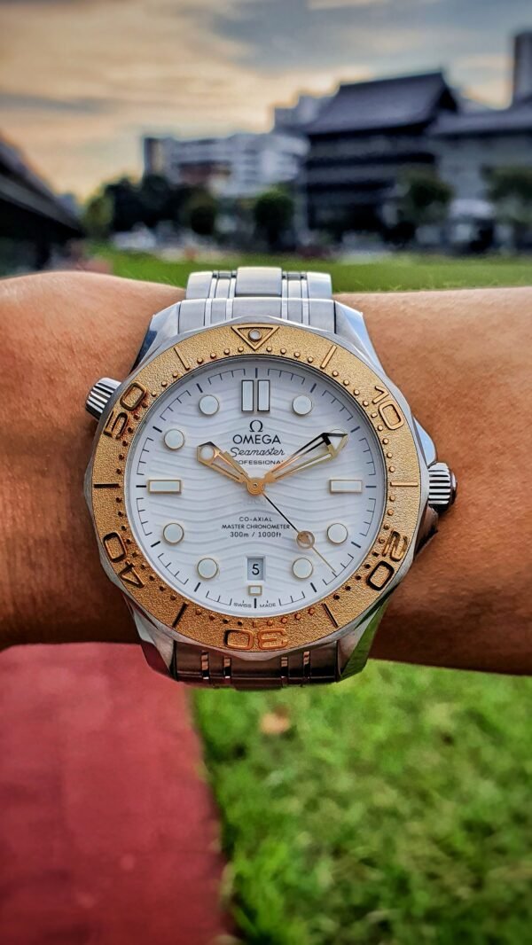 Omega Seamaster Olympics Paris 2024 522.21.42.20.04.001 White 42mm Moonshine Gold Steel Full Set
