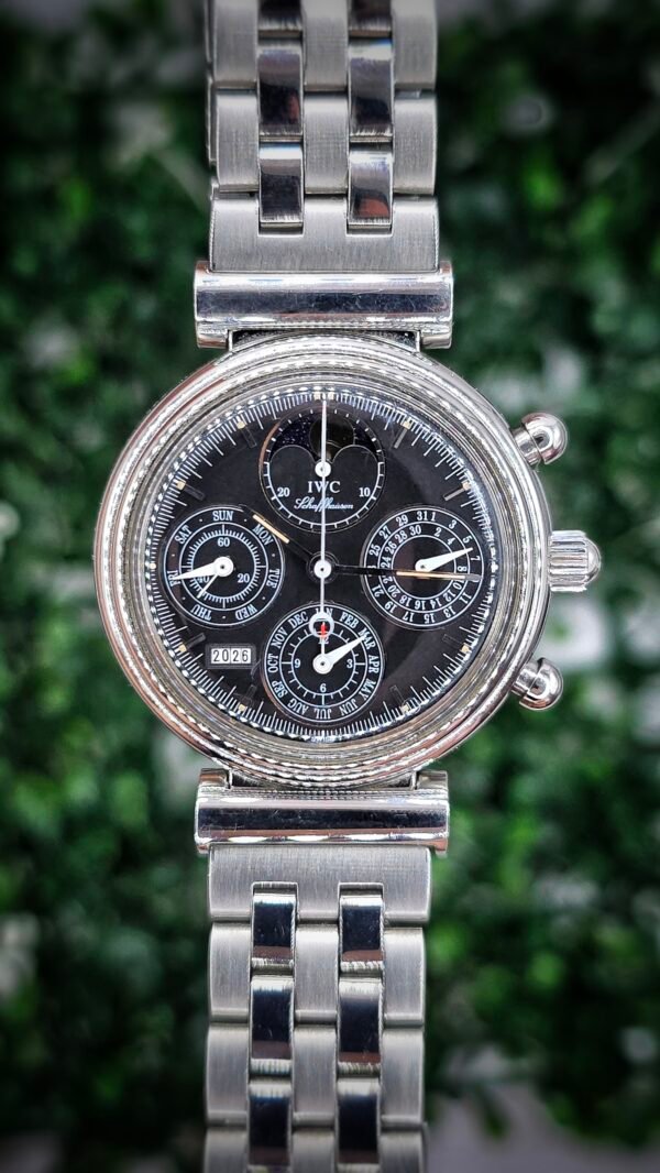 IWC Perpetual Calendar Chronograph Da Vinci IW375030 Automatic IW3750 Black 39mm Stainless Steel Full Set