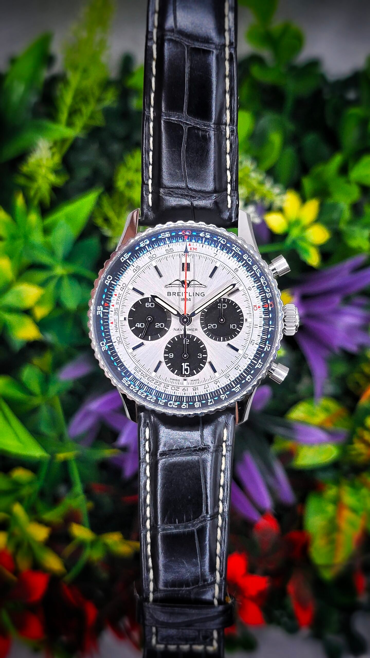 Breitling Navitimer B01 Chronograph AB0138241G1P1 AB0138 Silver 43mm Stainless Steel Full Set - Image 1