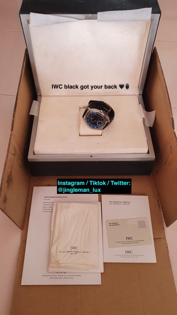 IWC Portugieser Portuguese Hand Wound Vintage IW544501 Black 44mm Stainless Steel Full Set