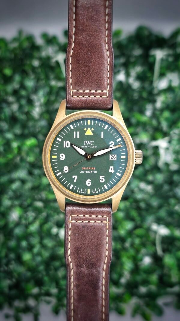IWC Pilot Spitfire Automatic IW326802 Green 39mm Bronze Full Set