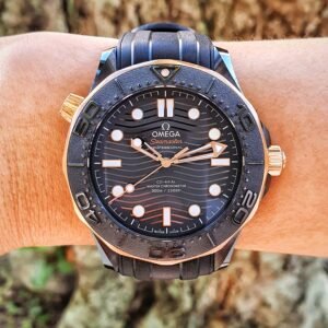Omega Seamaster Diver 300M 210.62.44.20.01.001 Black 44mm Ceramic Sedna Gold Full Set MSRP 19K - Image 2