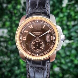 Cartier Calibre de Cartier W7100050 Chocolate Brown 42mm Pink Gold Full Set - Image 1