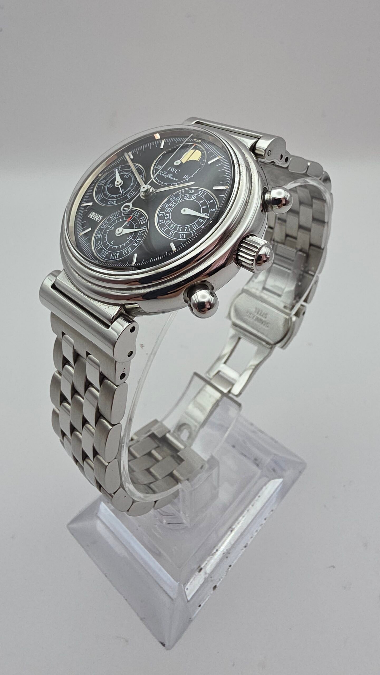 IWC Perpetual Calendar Chronograph Da Vinci IW375030 Automatic IW3750 Black 39mm Stainless Steel Full Set - Image 2