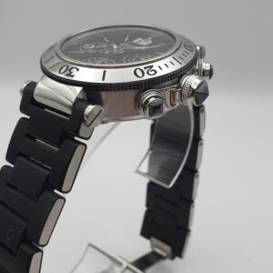 Cartier Pasha Seatimer W31088U2 Black 42mm Stainless Steel Box Papers - Image 2