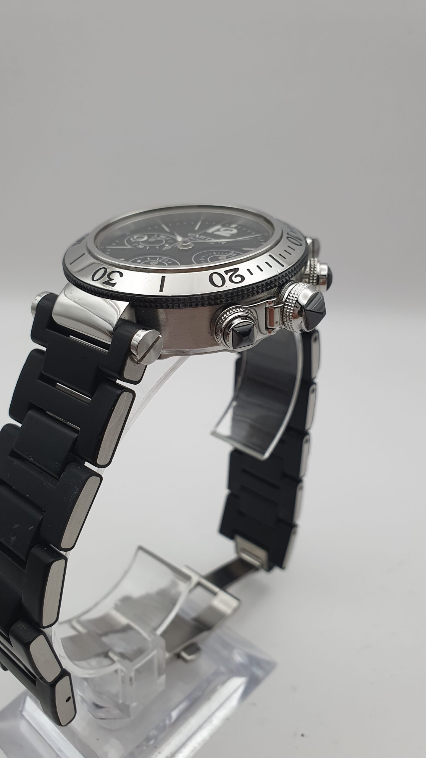 Cartier Pasha Seatimer W31088U2 Black 42mm Stainless Steel Box Papers - Image 2