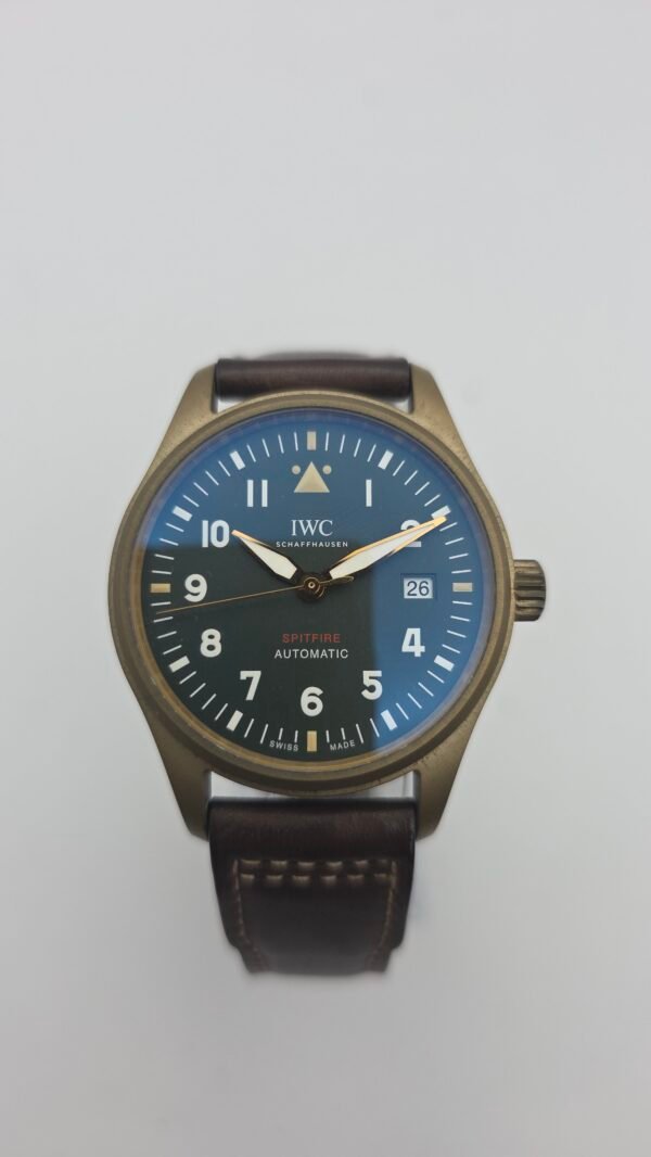 IWC Pilot Spitfire Automatic IW326802 Green 39mm Bronze Full Set