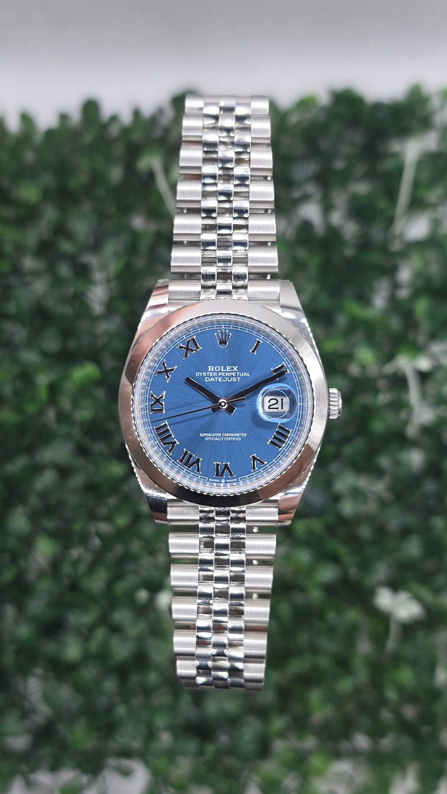 Rolex Datejust 41 126300 126300-0030 Jubilee Domed bezel Yr 2023 Blue Azzurro Roman 41mm Steel Full Set - Image 1