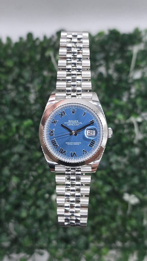 Rolex Datejust 41 126300 126300-0030 Jubilee Domed bezel Yr 2023 Blue Azzurro Roman 41mm Steel Full Set