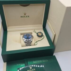 Rolex Datejust 41 126300 126300-0030 Jubilee Domed bezel Yr 2023 Blue Azzurro Roman 41mm Steel Full Set - Image 3