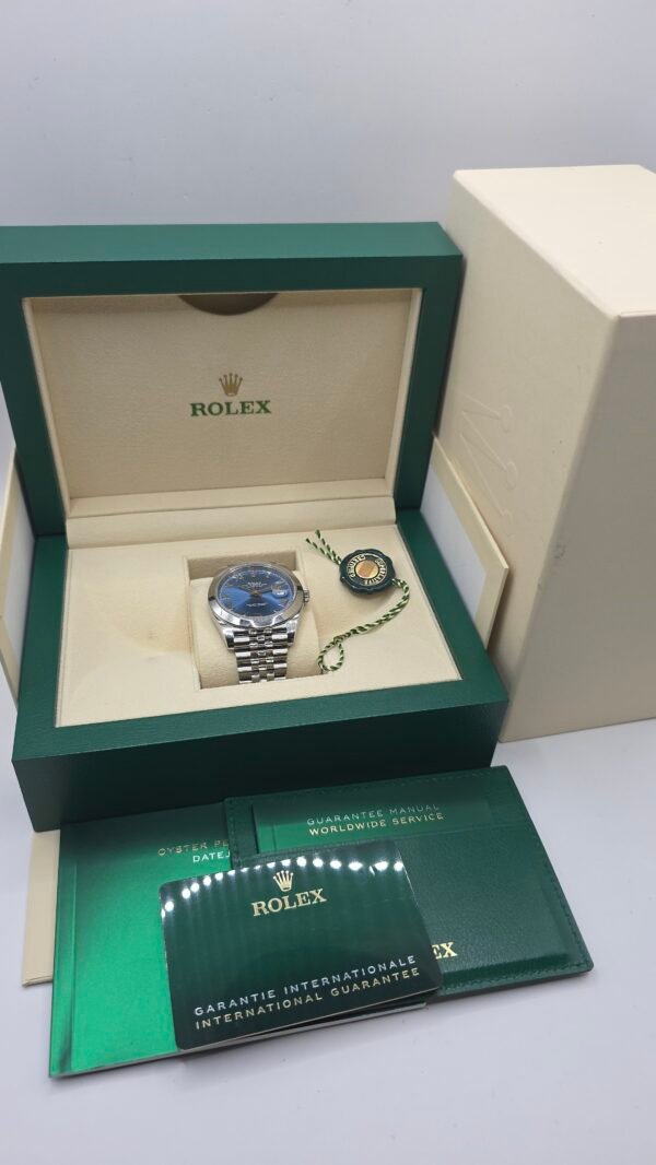 Rolex Datejust 41 126300 126300-0030 Jubilee Domed bezel Yr 2023 Blue Azzurro Roman 41mm Steel Full Set