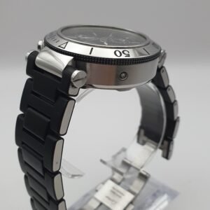 Cartier Pasha Seatimer W31088U2 Black 42mm Stainless Steel Box Papers - Image 4