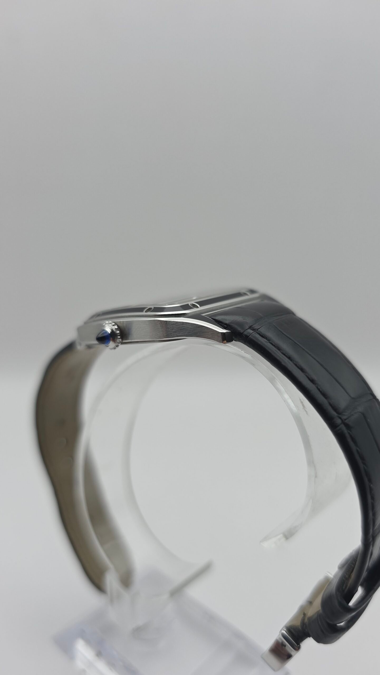 Cartier Santos Dumont Large WSSA0046 Black Lacquer 44mm by 31mm Stainless Steel Complete Set Box Papers - Image 3