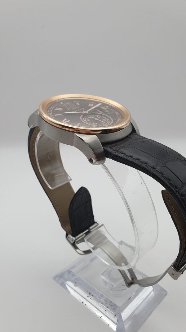 Cartier Calibre de Cartier W7100050 Chocolate Brown 42mm Pink Gold Full Set