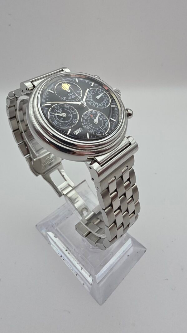 IWC Perpetual Calendar Chronograph Da Vinci IW375030 Automatic IW3750 Black 39mm Stainless Steel Full Set
