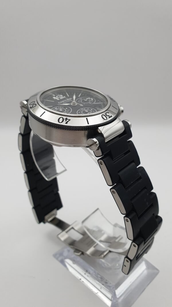 Cartier Pasha Seatimer W31088U2 Black 42mm Stainless Steel Box Papers