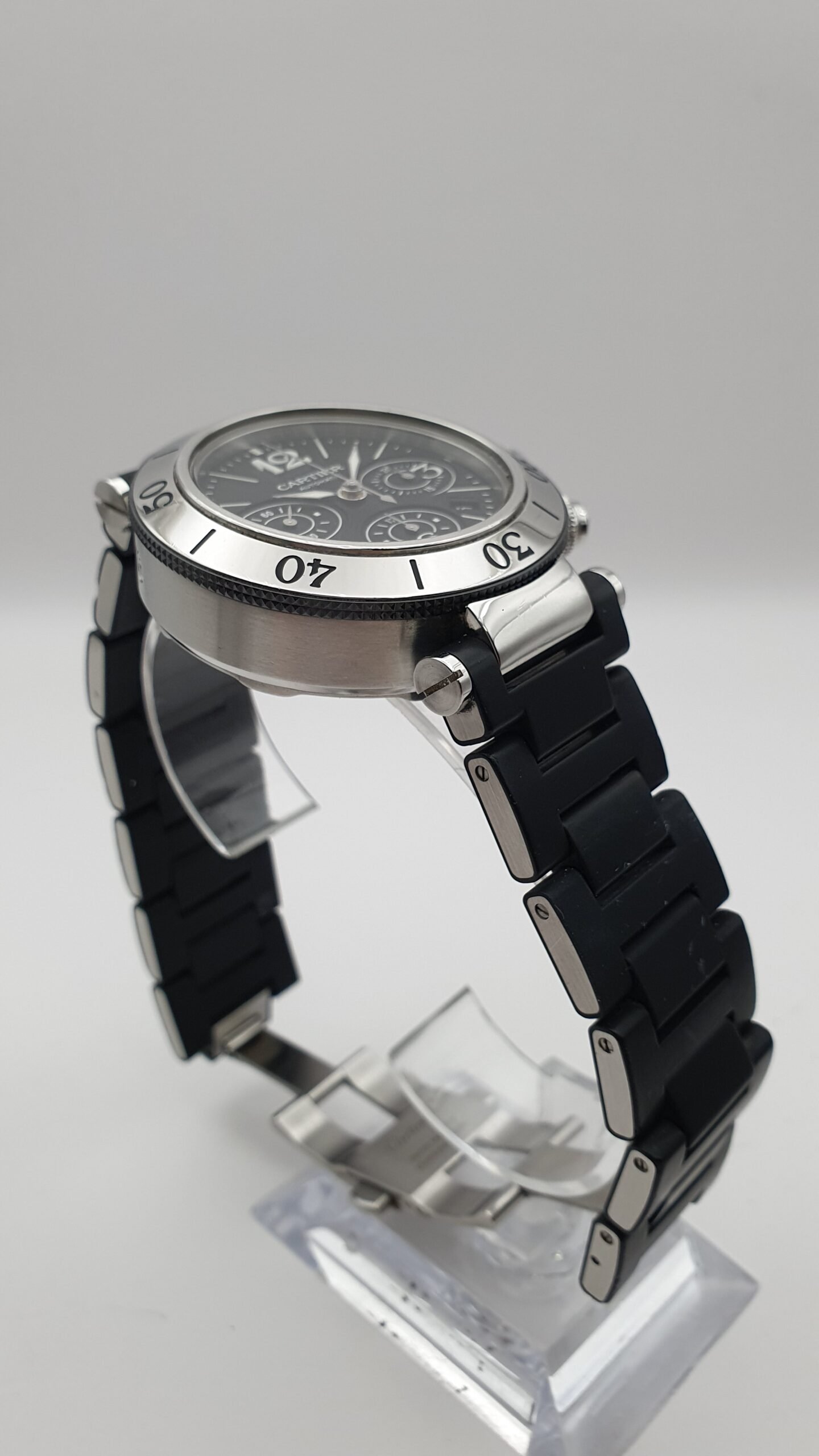 Cartier Pasha Seatimer W31088U2 Black 42mm Stainless Steel Box Papers - Image 5