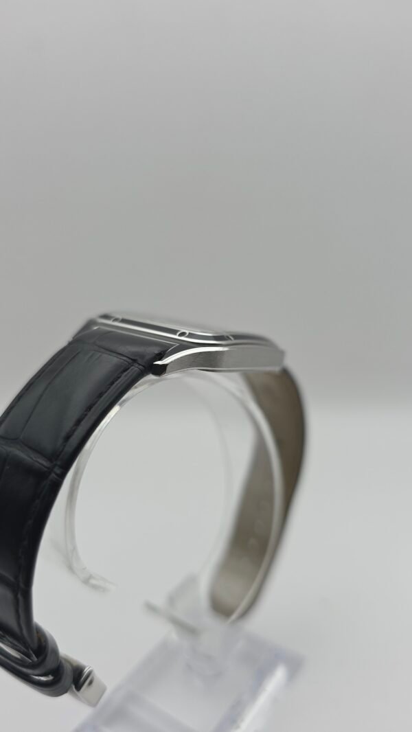 Cartier Santos Dumont Large WSSA0046 Black Lacquer 44mm by 31mm Stainless Steel Complete Set Box Papers