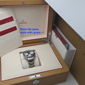 Omega Speedmaster Racing 326.30.40.50.01.002 Chronograph Black Panda Stainless Steel Full Set BNIB 2025 - Image 5