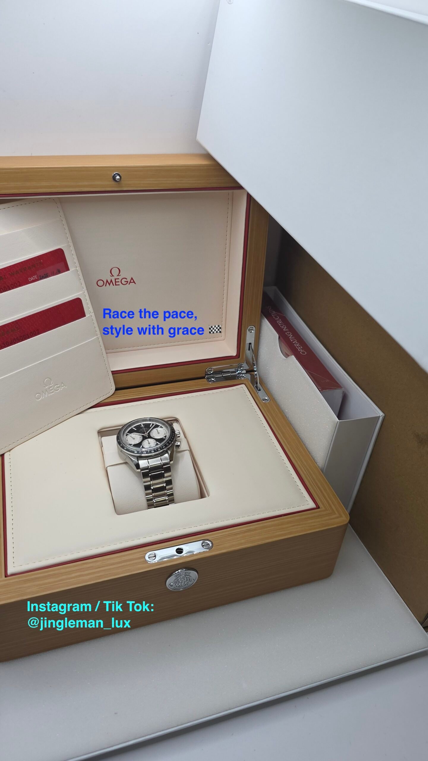 Omega Speedmaster Racing 326.30.40.50.01.002 Chronograph Black Panda Stainless Steel Full Set BNIB 2025 - Image 5