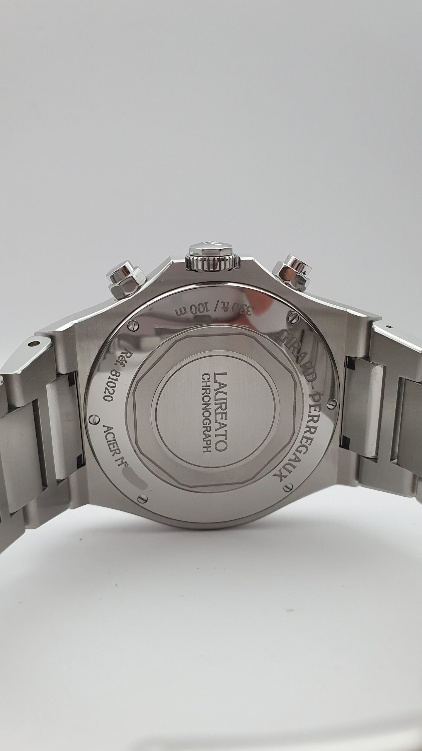 Girard Perregaux GP Laureato Chronograph 81020-11-431-11A 42mm Blue Steel Complete Set Box Papers MSRP 27000 - Image 6