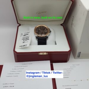 Cartier Calibre de Cartier W7100050 Chocolate Brown 42mm Pink Gold Full Set - Image 8