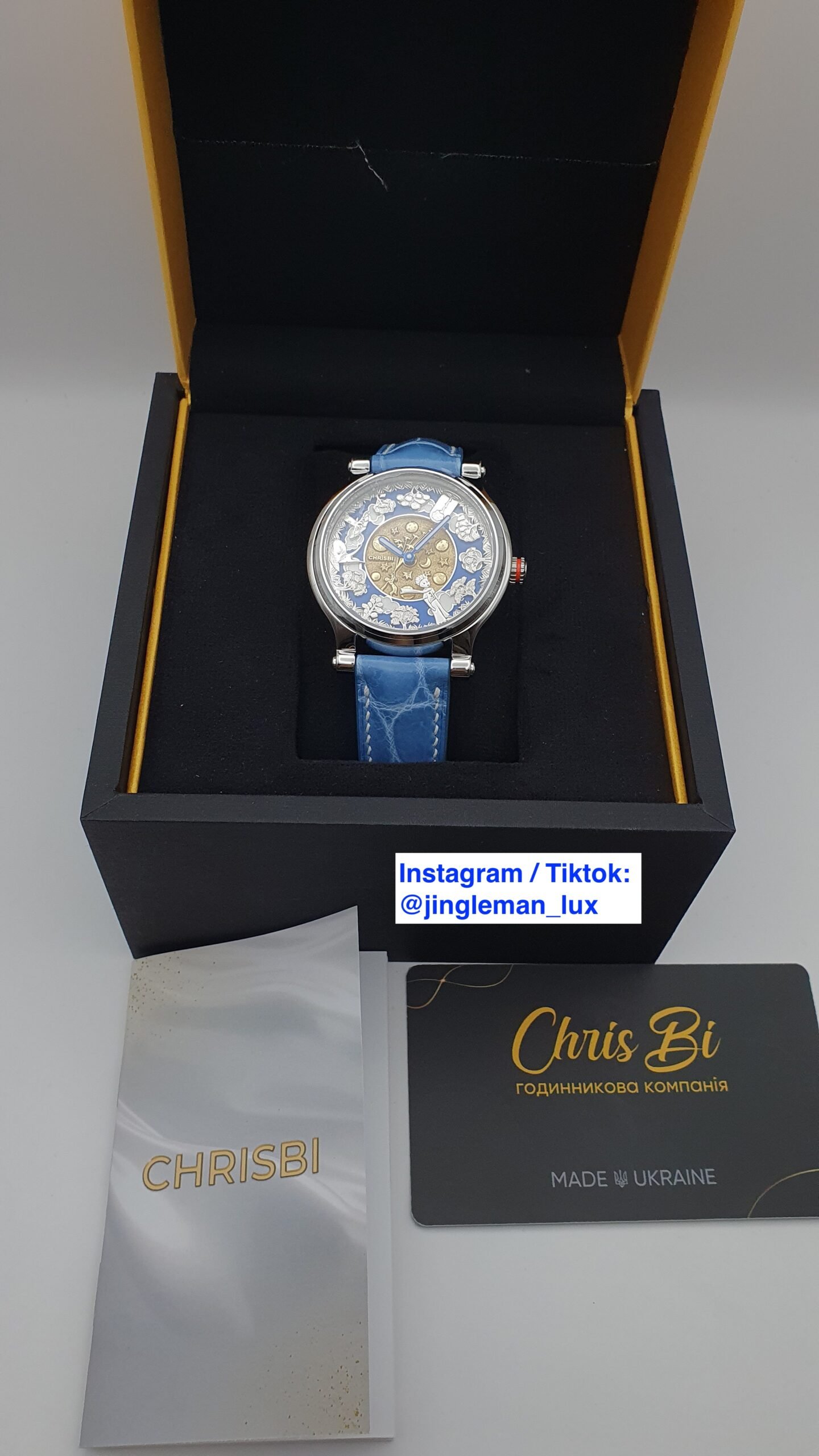 Chris Bi Le Petit Prince Blue 44mm Steel Full Set - Image 8