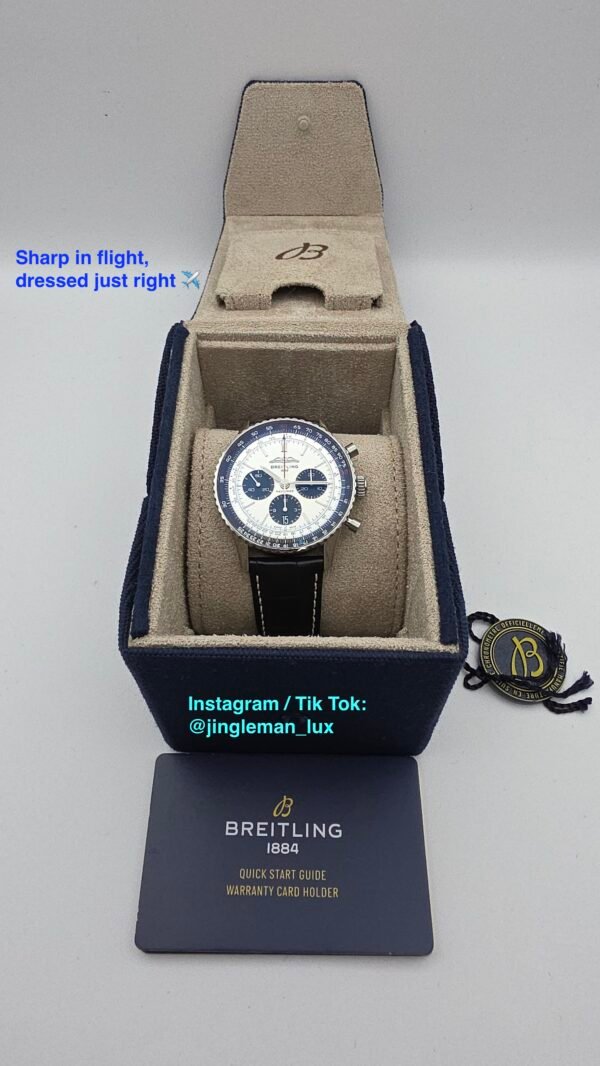 Breitling Navitimer B01 Chronograph AB0138241G1P1 AB0138 Silver 43mm Stainless Steel Full Set