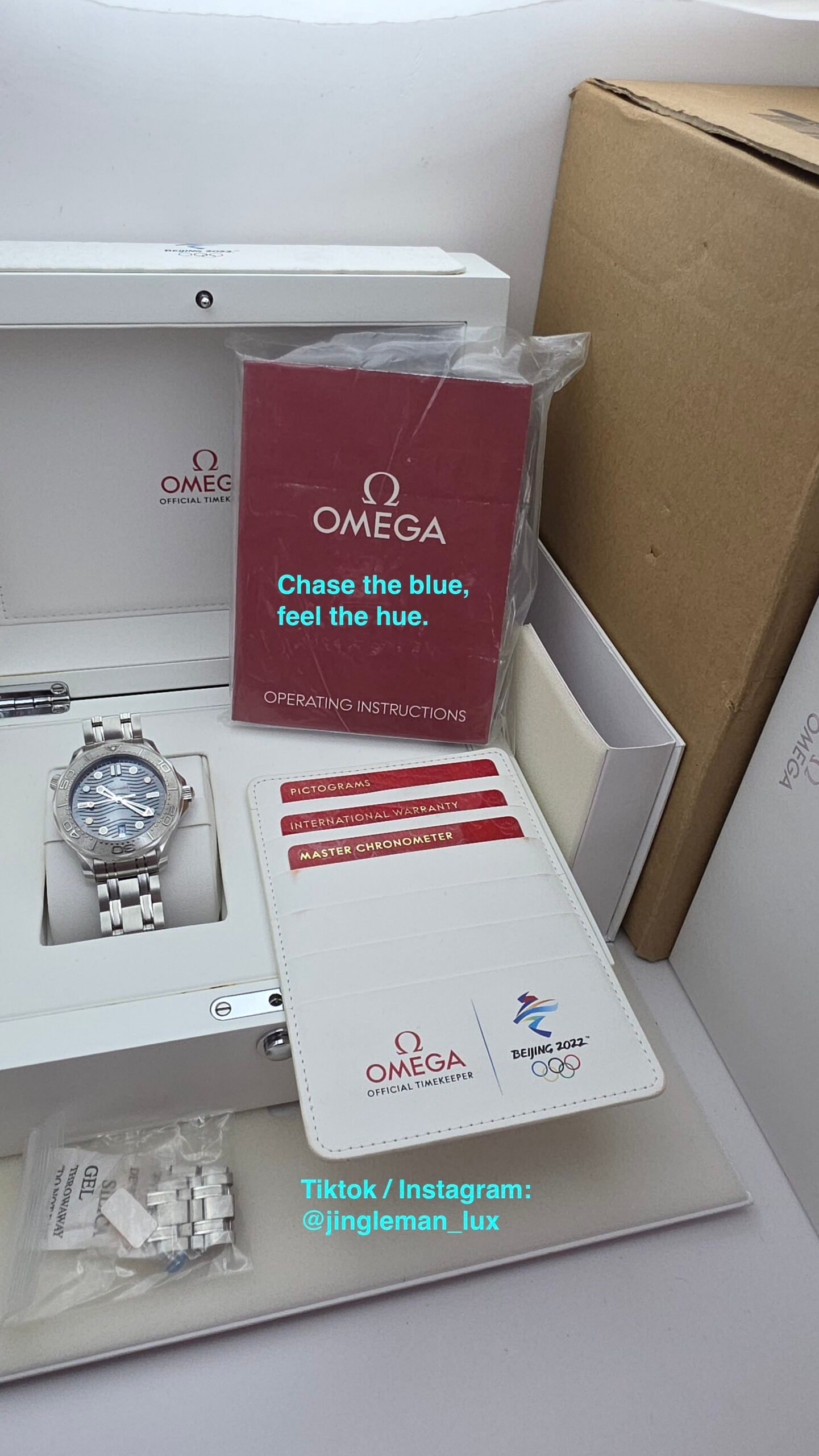 Omega Beijing Olympic Seamaster Diver 300m 522.30.42.20.03.001 Blue 42mm Stainless Steel Full Set - Image 8