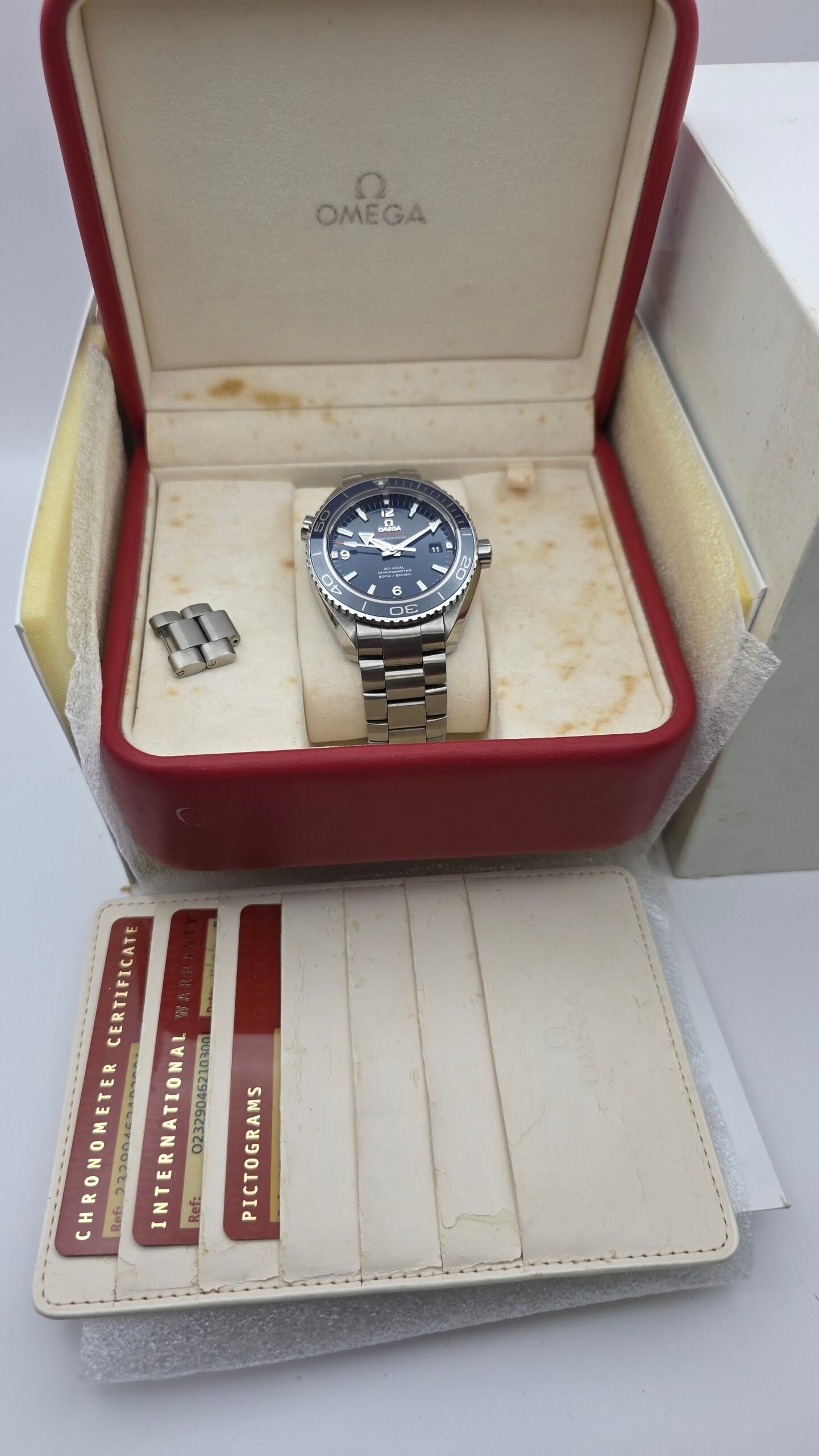 Omega Seamaster Planet Ocean 600m 232.90.46.21.03.001 46mm Titanium Blue Full Set - Image 4