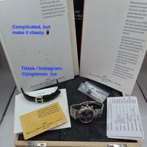 IWC Perpetual Calendar Chronograph Da Vinci IW375030 Automatic IW3750 Black 39mm Stainless Steel Full Set - Image 9