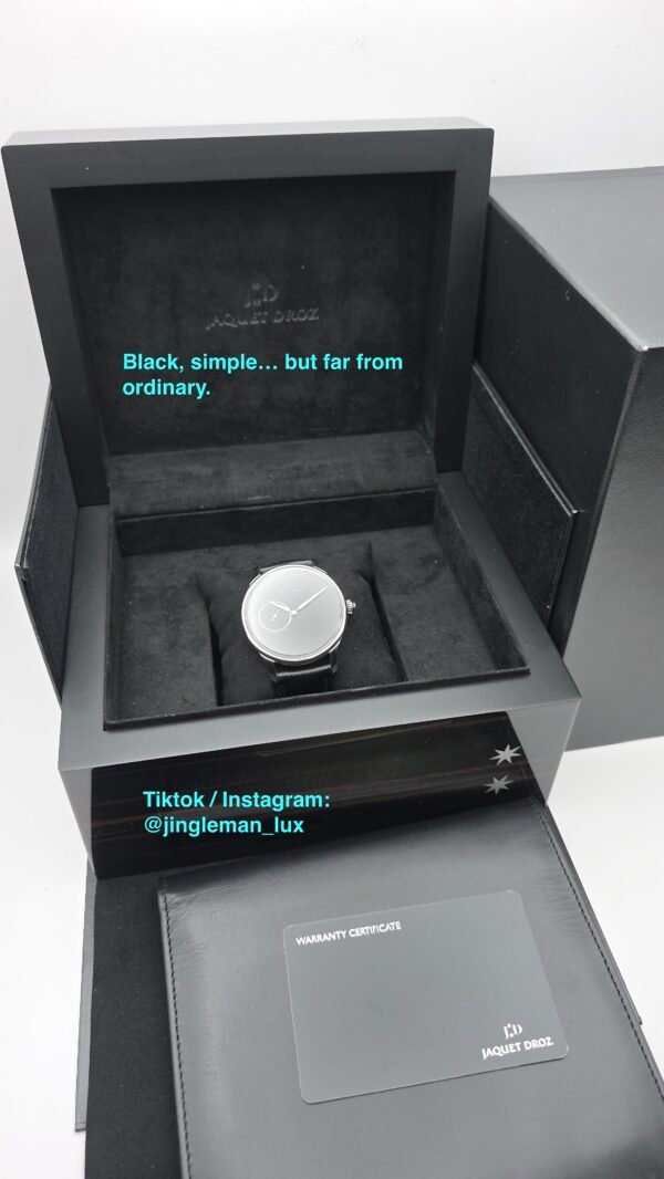 Jaquet Droz Astrale Grande Heure Minute Onyx J017030201 43mm Stainless Steel Black Full Set