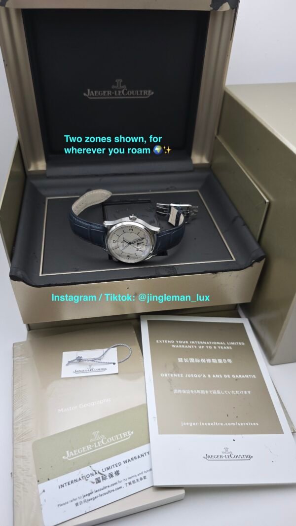 Jaeger LeCoultre JLC Master Geographic Q1428530 White 39mm Stainless Steel Full Set