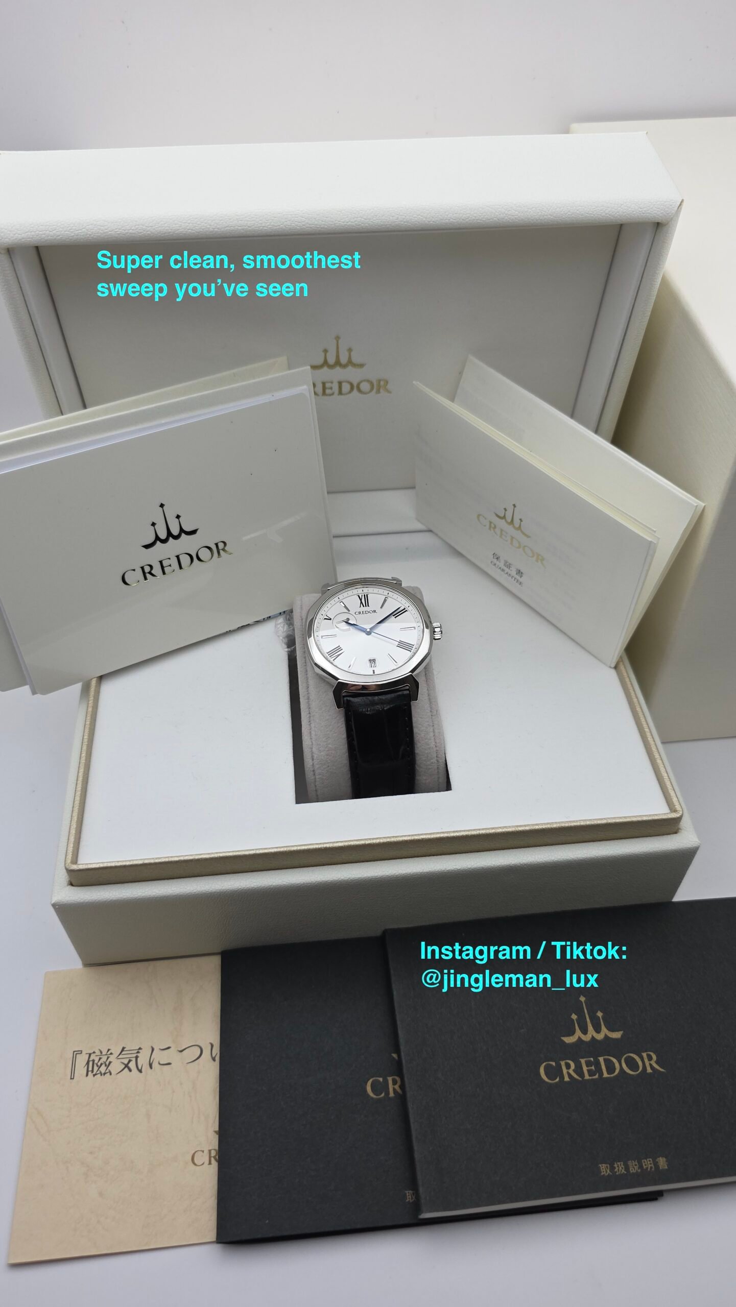 Credor Spring Drive GCLH977 7R88-0AS0 39mm White Stainless Steel Complete Set - Image 9