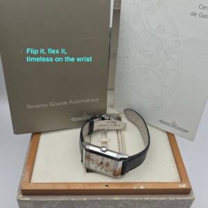 JLC Jaeger LeCoultre Grande Reverso 240.8.72 GMT Monoface Q3038420 White 47mm x 29mm Stainless Steel Full Set - Image 9