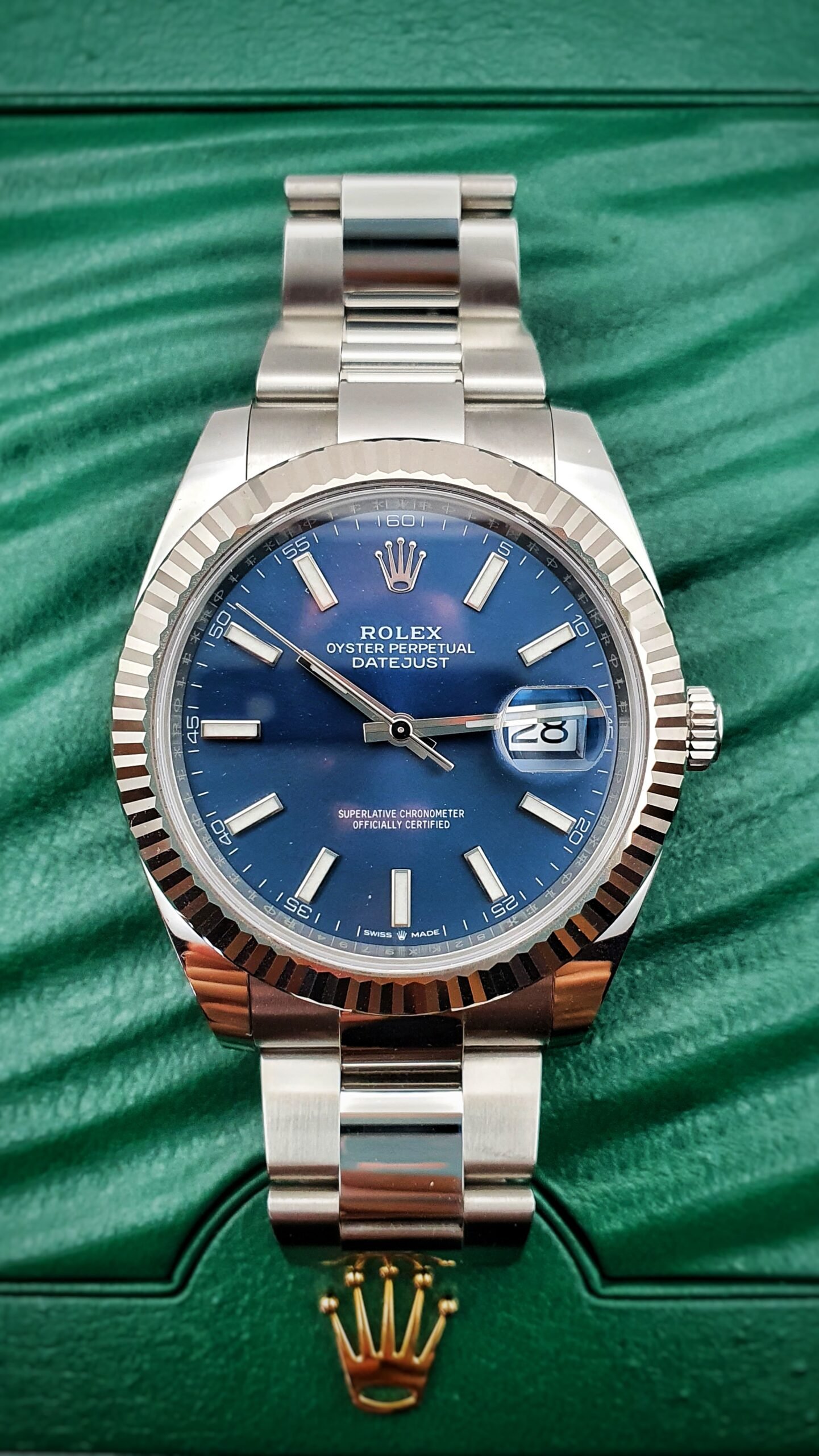 Rolex Datejust 41 126334 126334-0001 Blue Fluted 41mm steel white gold rolesor Complete Set - Image 1
