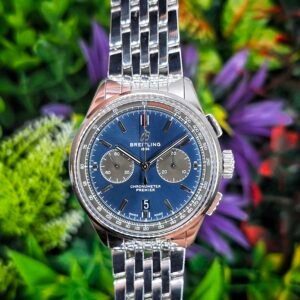 Breitling Premier B01 Chronograph AB0118A61C1A1 42mm Blue Grey Stainless Steel Full Set MSRP 15K - Image 1