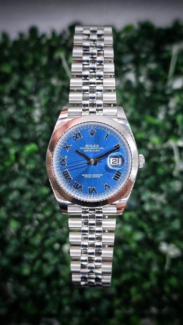 Rolex Datejust 41 126300 126300-0030 Jubilee Domed bezel Yr 2023 Blue Azzurro Roman 41mm Steel Full Set