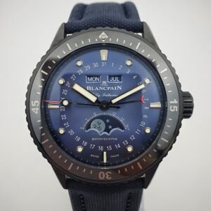 Blancpain Fifty Fathoms Bathyscape Quantieme Complet Phases De Lune 5054 0140 O52A 44mm Blue Ceramic Complete Set - Image 2