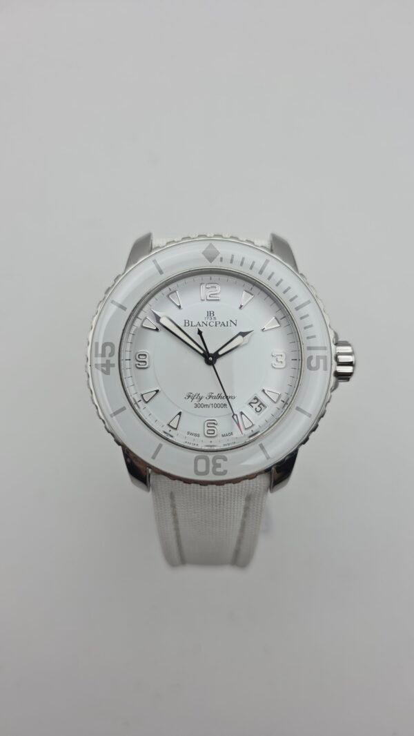 Blancpain Fifty Fathoms Automatic 5015-1127-52A 45mm White Stainless Steel Box and Papers