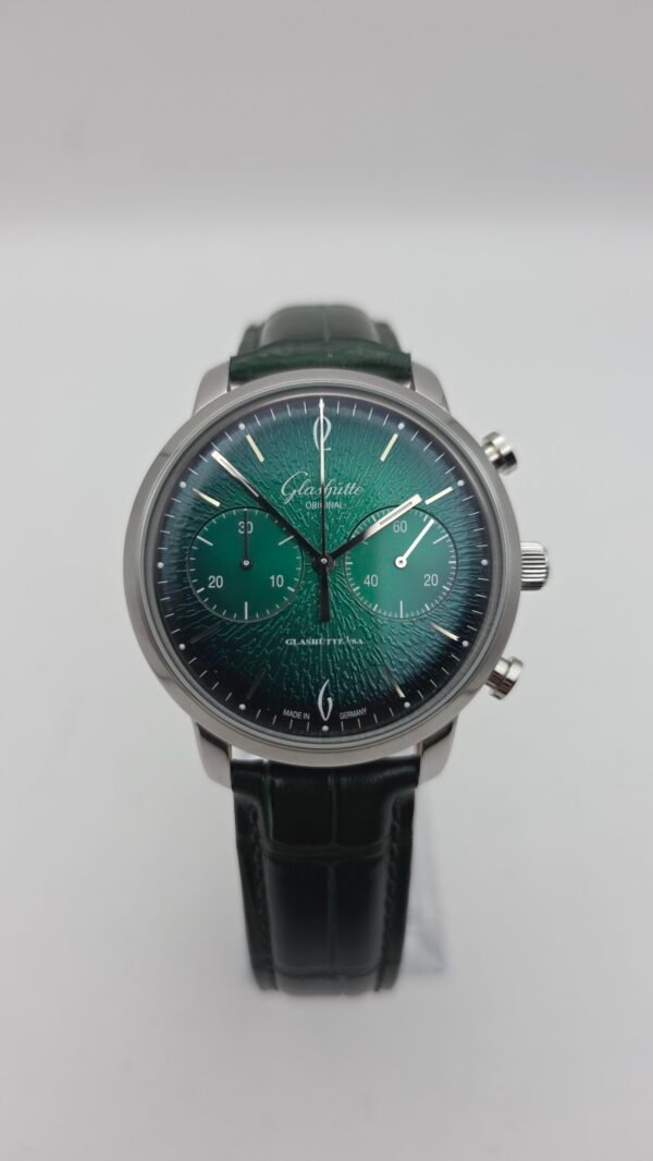 Glashutte Original Sixties Chronograph Annual Edition 1-39-34-05-22-04 Automatic 42mm Green Stainless Steel Full Set