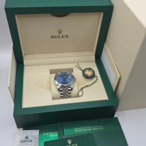 Rolex Datejust 41 126300 126300-0030 Jubilee Domed bezel Yr 2023 Blue Azzurro Roman 41mm Steel Full Set - Image 2