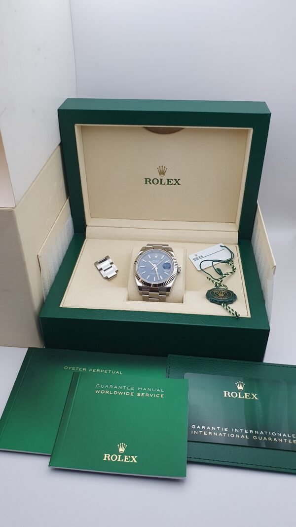 Rolex Datejust 41 126334 126334-0001 Blue Fluted 41mm steel white gold rolesor Complete Set