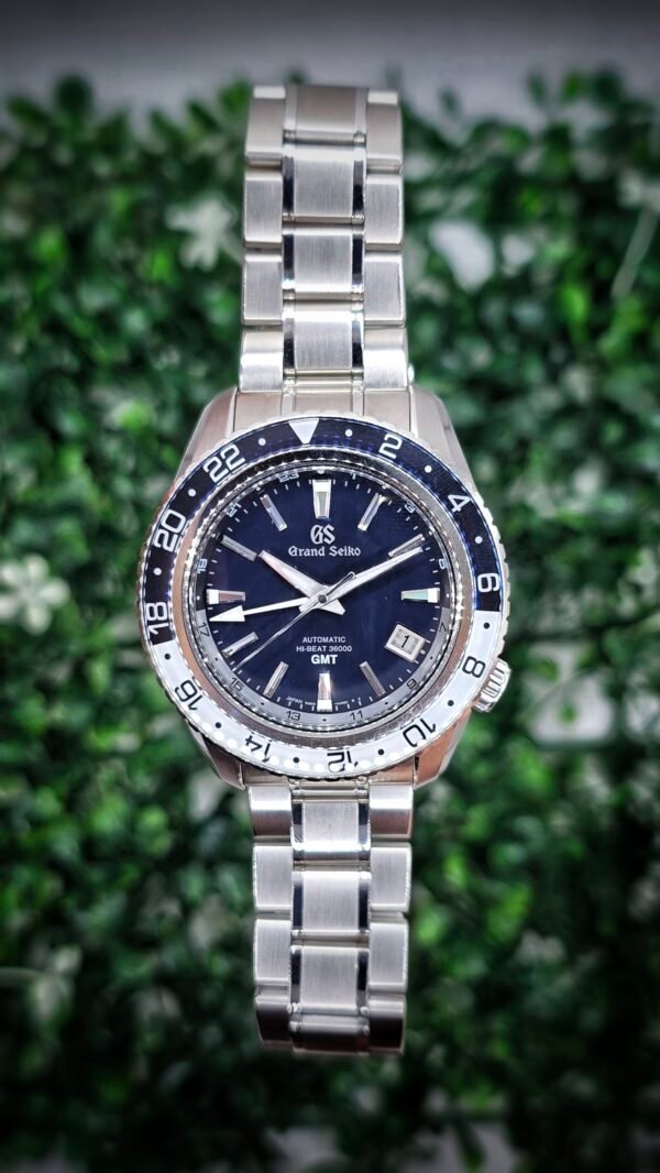 Grand Seiko Sport Collection GMT SBGJ237 SBGJ237G 44mm Stainless Steel Blue Full Set MSRP 9.7K