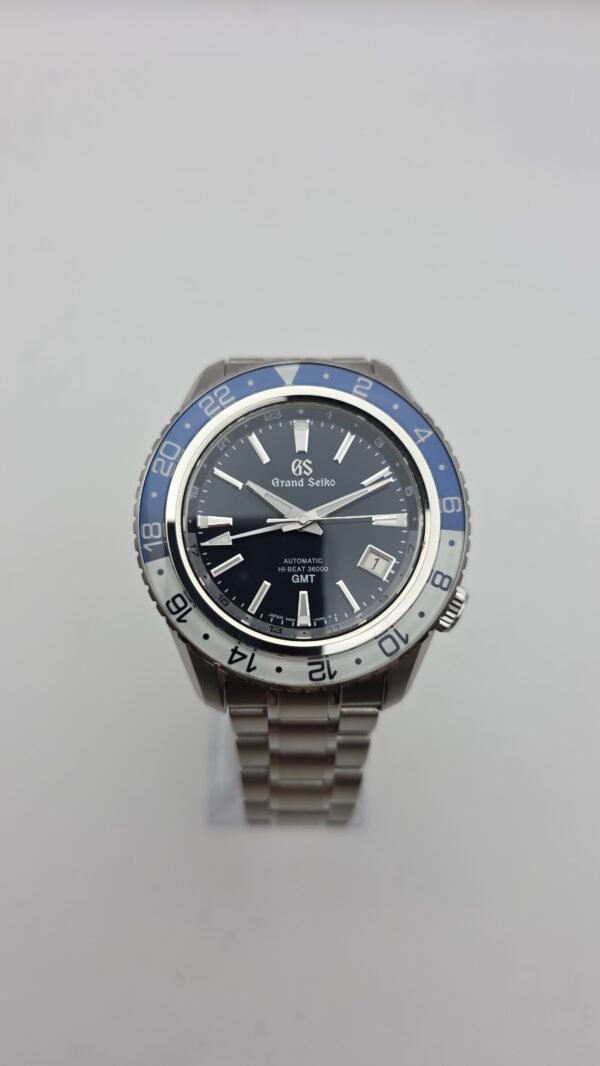 Grand Seiko Sport Collection GMT SBGJ237 SBGJ237G 44mm Stainless Steel Blue Full Set MSRP 9.7K