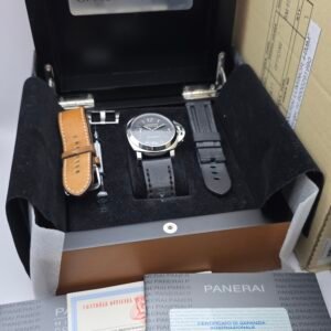 Panerai Luminor Marina PAM 111 PAM00111 44mm Black Steel Complete Set Box Papers - Image 9